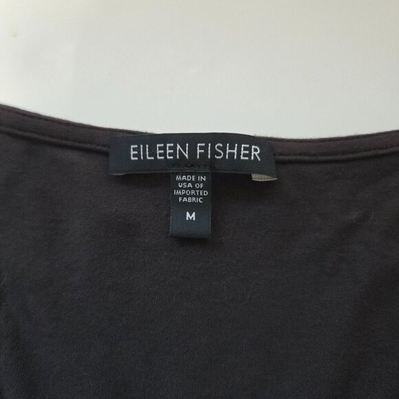 Eileen Fisher Vneck TShirt Dress Rayon - Wren (Dark Green) Medium - Picture 6 of 8